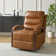 Fauteuil inclinable oscillant standard en cuir véritable de 29 po de largeur Azilda