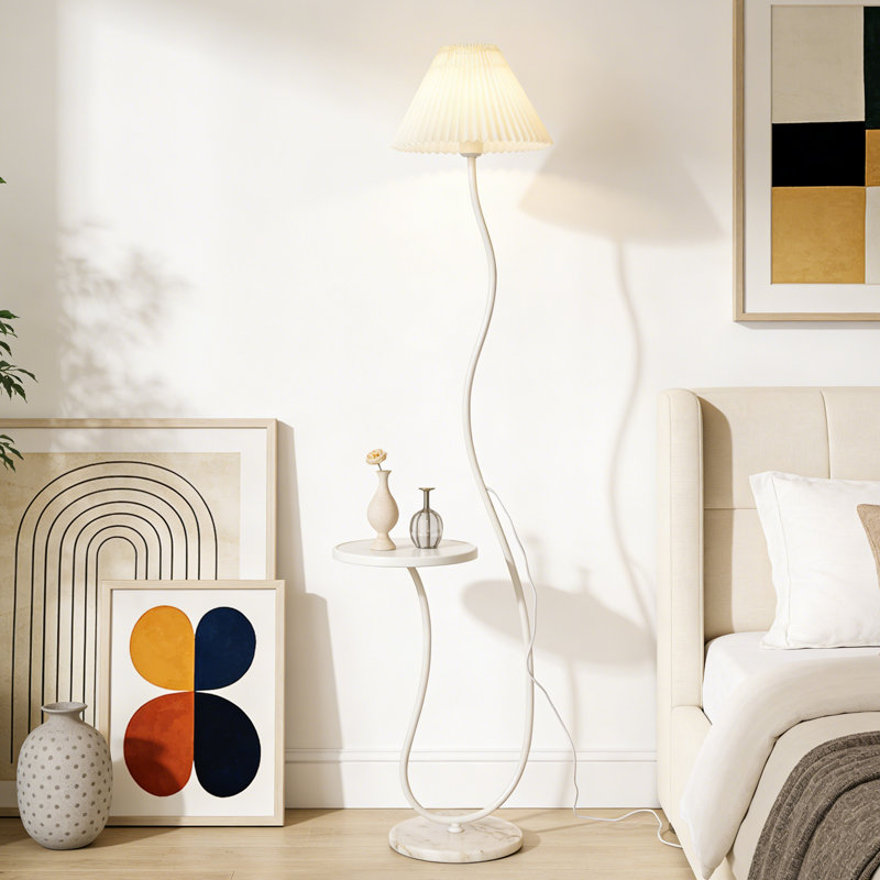 Lampe sur pied plissée Modern Modern