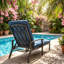 Chaise longue d'extérieur en aluminium coulé Hifine