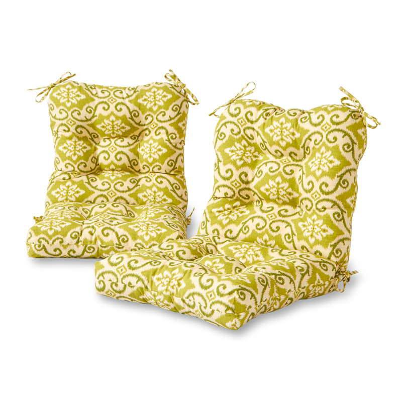 Coussin de chaise d'extérieur Lester, 2, Shoreham à motif ikat, H 21 po x l 21 po x P 21 po
