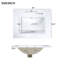 Meuble-lavabo moderne de 48 po comprenant un lavabo en céramique, un cadre en bois massif et une tablette réglable en forme de U pour un lit double Essentials avec lavabo double, fonction de fermeture en douceur silencieuse, articles de toilette à tiroir rabattable