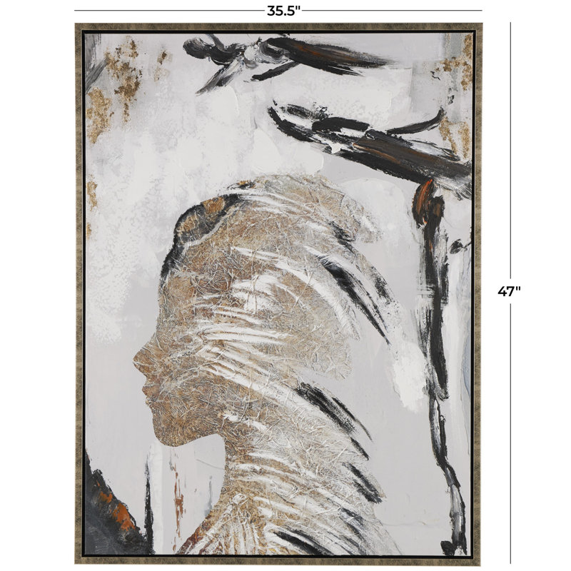 Profil de femme sur toile, impression