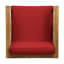 Fauteuil club en bois de style Mid-Century avec doublure intérieure en eau, 30,52 po x 26,95 po, 41,92 lb