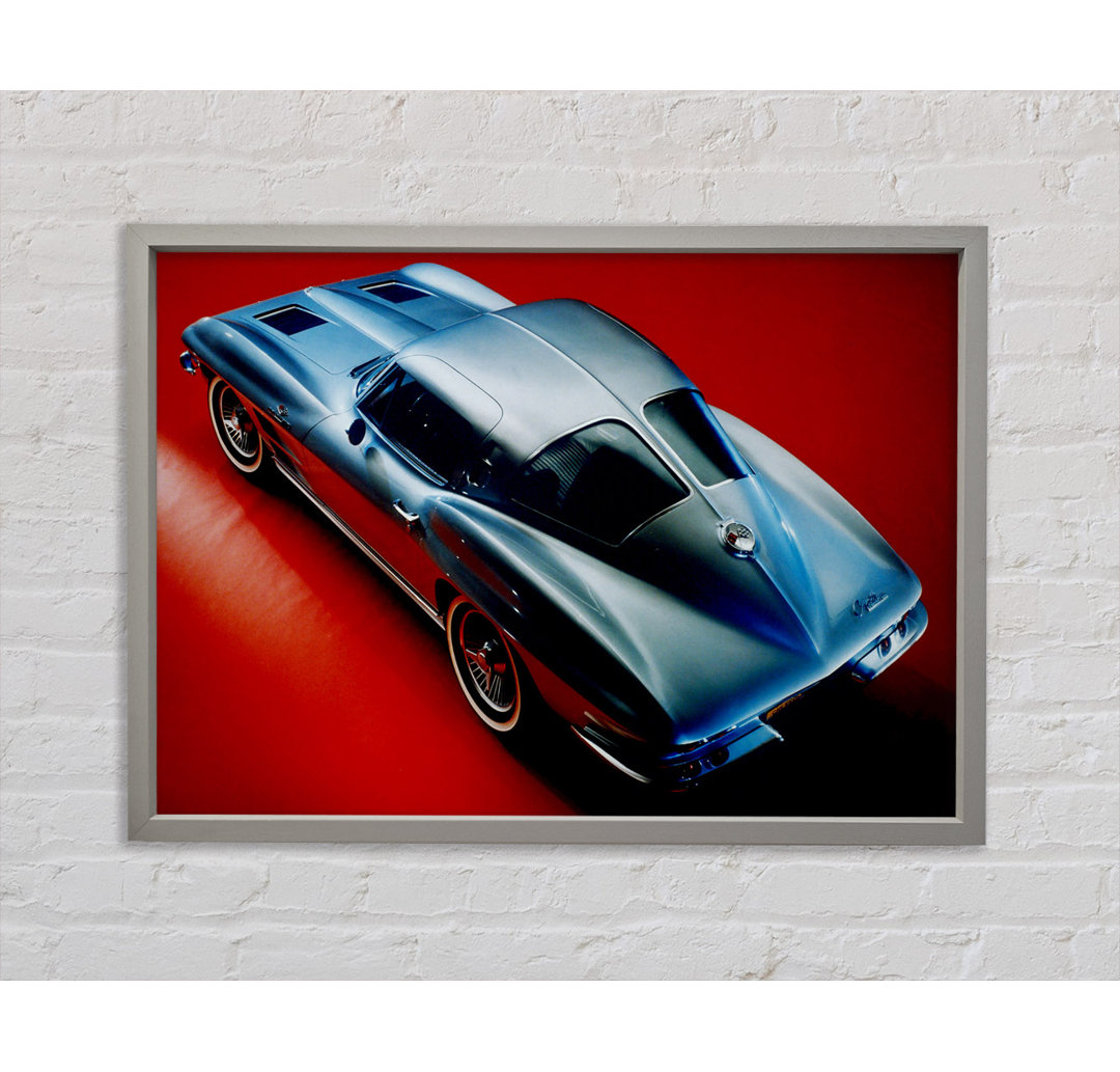 C 1963 Chevrolet Corvette Stingray - Einzelner Bilderrahmen Kunstdrucke auf Leinwand