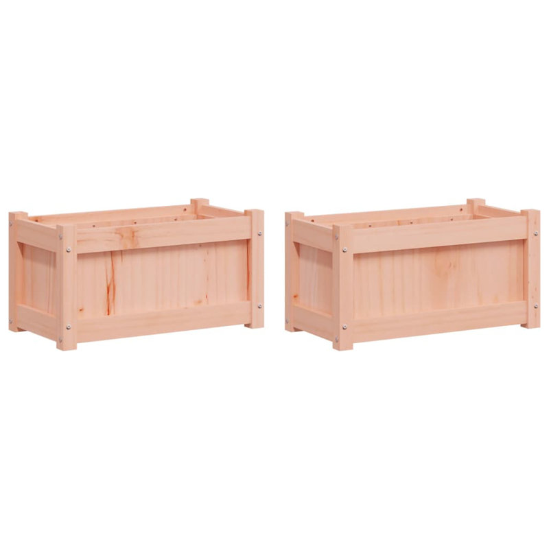 Wooden Kogut Flower Box, 12.20" H x 23.62" W x 12.20" D, Natural Douglas, 2