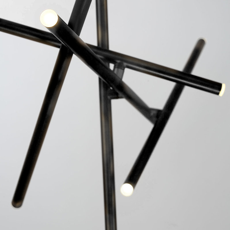 Crossroads LED Semi Flush Mount, Black