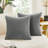 Striped Velvet Decor Soft Throw Pillow Covers With Wave Design（Set of 2）-101450529-101450527