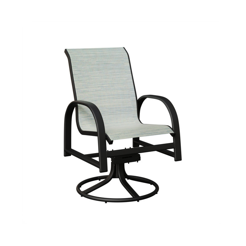 Chaise berçante berçante pivotante Berlin Gardens, Martinique, Aluminium noir mat