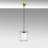 Elegant Adjustable Chandelier, Gold Metal Body, 15 x 6 inches Base Plate, 33 - 44.5 inches Height, Ø5.9 inches Glass Cap | Max 40W E27 Socket, Perfect for Dining Room & Living Room Decor, Stylish & Functional