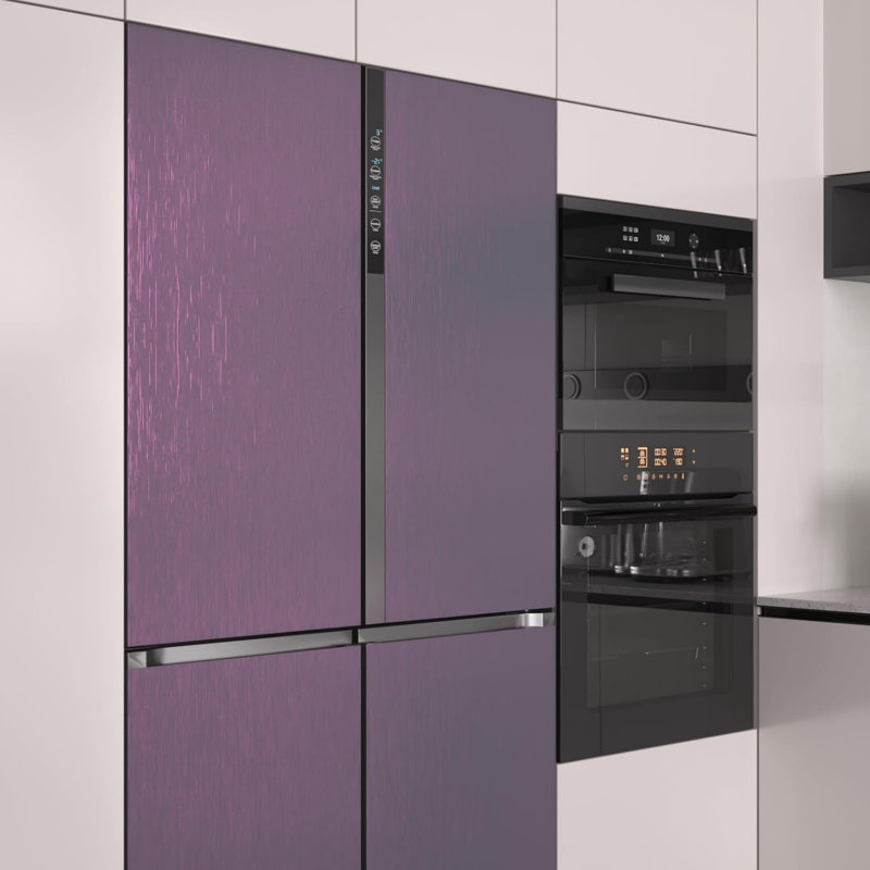 Purple Metallic Wallpaper Self Adhesive Stainless Steel Contact Paper 40 cm x 800 cm