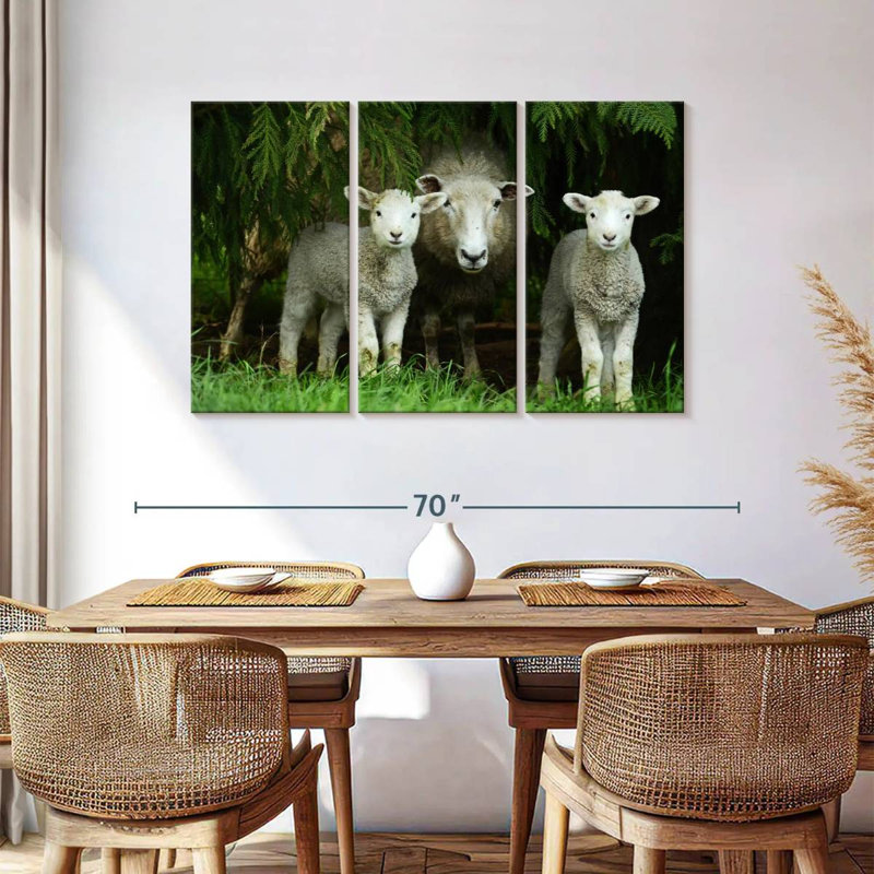Brampt Sheep Family, 36" H x 57" W