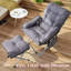 Fauteuil inclinable en aluminium avec repose-pieds Lazy chair