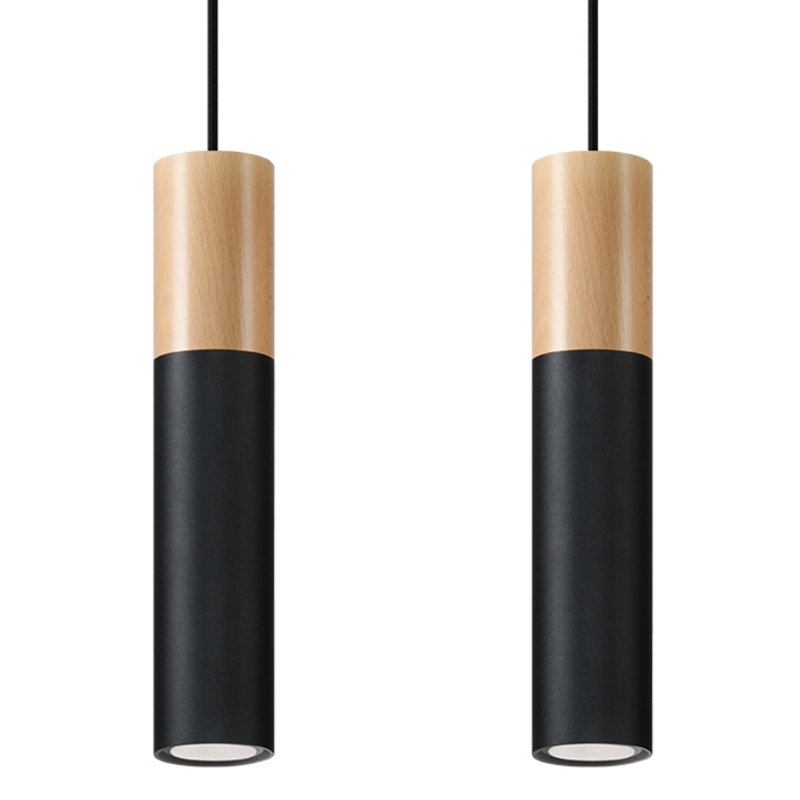 Dubin 2 - Light Kitchen Island;Cylinder;Cluster Pendant, Black