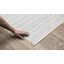 Tapis blanc / gris tissé à la machine Maitland-1581907804