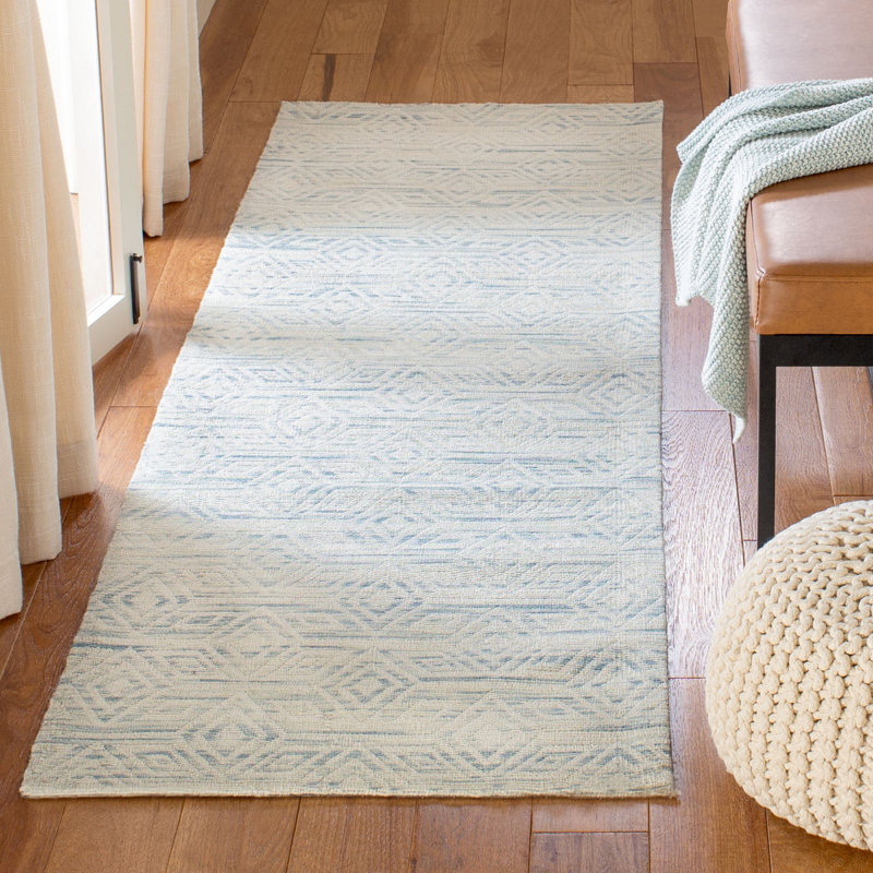Kyle Hand Loomed Wool Geometric Rug, Runner 2'3" x 8'