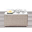 Table basse rectangulaire en osier avec plateau en verre trempé Michael-123754580