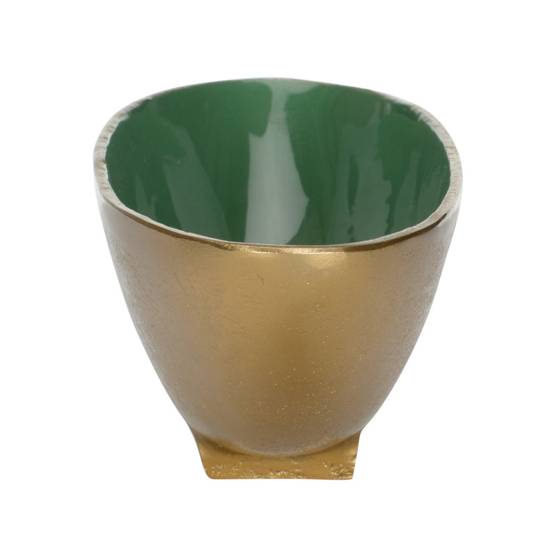 Emerald Oval Bowl - Small, 3.5" H x 13.5" W x 4.25" D