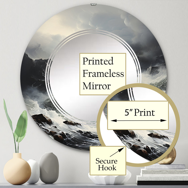 Miroir mural sans cadre Wittney, 24 po x 24 po