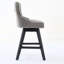 Swivel Counter Bar Stool Set with Wood Frame,Grey-819482163