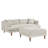 Zoya Down Filled Overstuffed Sofa And Ottoman Set In Heathered Weave Ivory-93235880