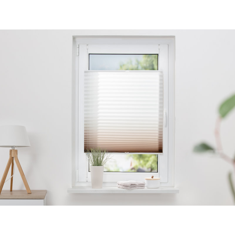 pleated blind "colour gradient", Symple Stuff, light protection, without drilling, tensioned, 130 cm L x 30 cm W, Yellow
