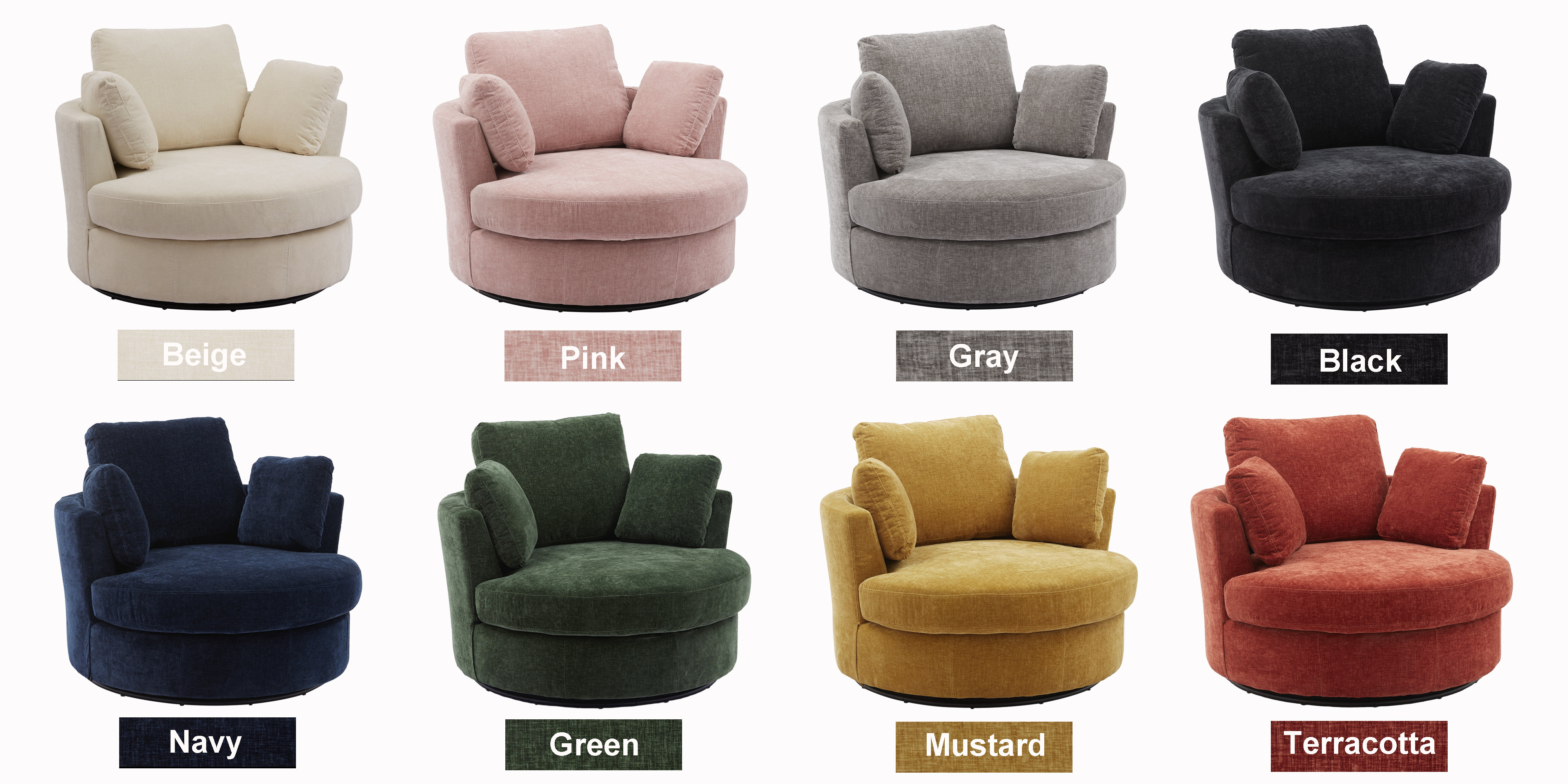 Rosdorf Park Dahlonega Upholstered Swivel Barrel Chair & Reviews