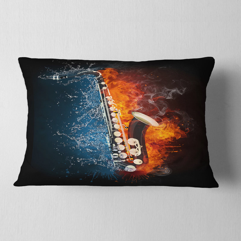Coussin Saxophone, Rectangulaire, 12 po x 20 po