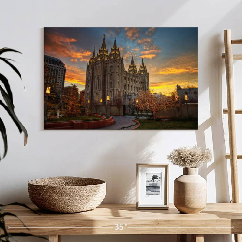 Adella Temple Square, 16" H x 24" W
