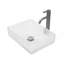 Lavabo de salle de bain rectangulaire au-dessus du comptoir pour salle de bain, design à texture de diamant, lavabo en verre trempé avec bonde escamotable (sans robinet)