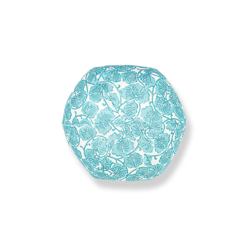 Coussin en coton réversible, Turquoise