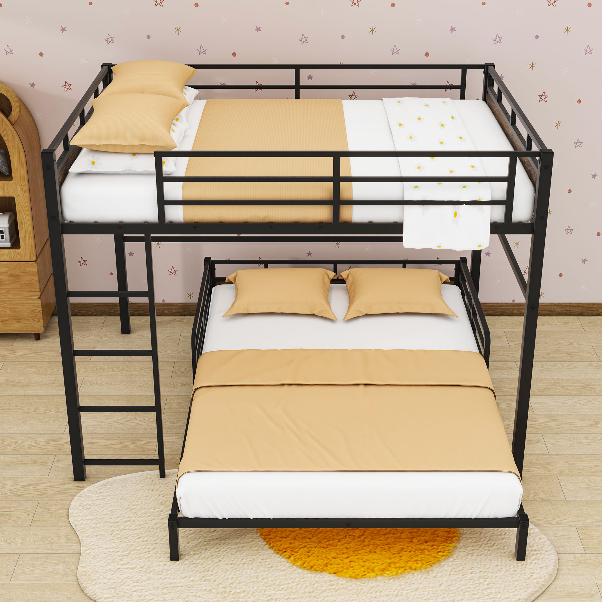 Mason & Marbles Metal Loft Bunk Bed With Slats And Ladder - Wayfair Canada