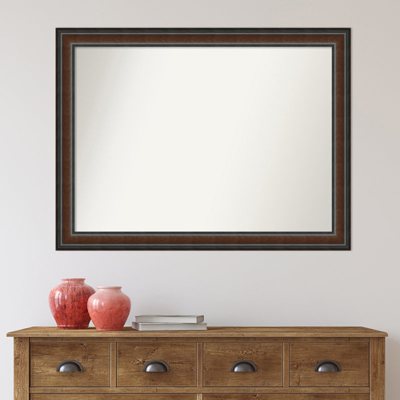 Halcott Solid Wood Rectangle Wall Mirror, 41" H x 31" W