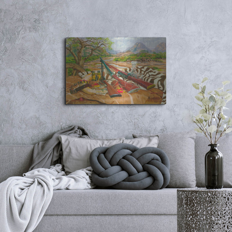  «Hunting Still Life 1» par Delene Lambert, art mural en métal, 36 po x 24 po, H 24 po x l 36 po