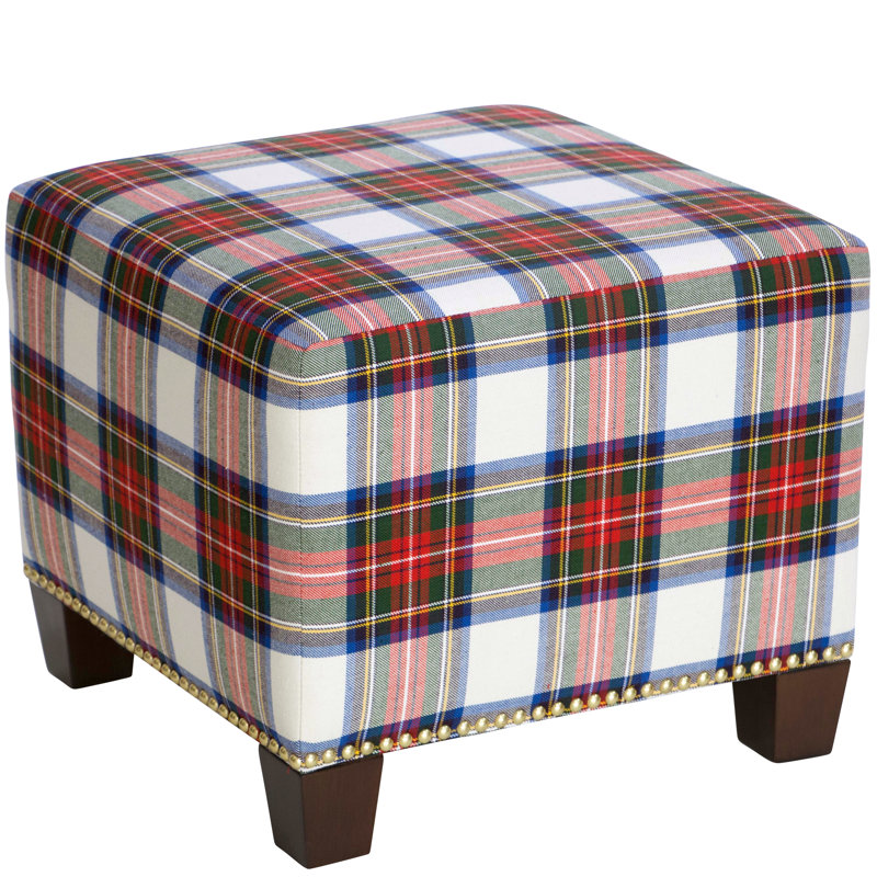 Arisha Upholstered Ottoman, Stewart Dress Multi