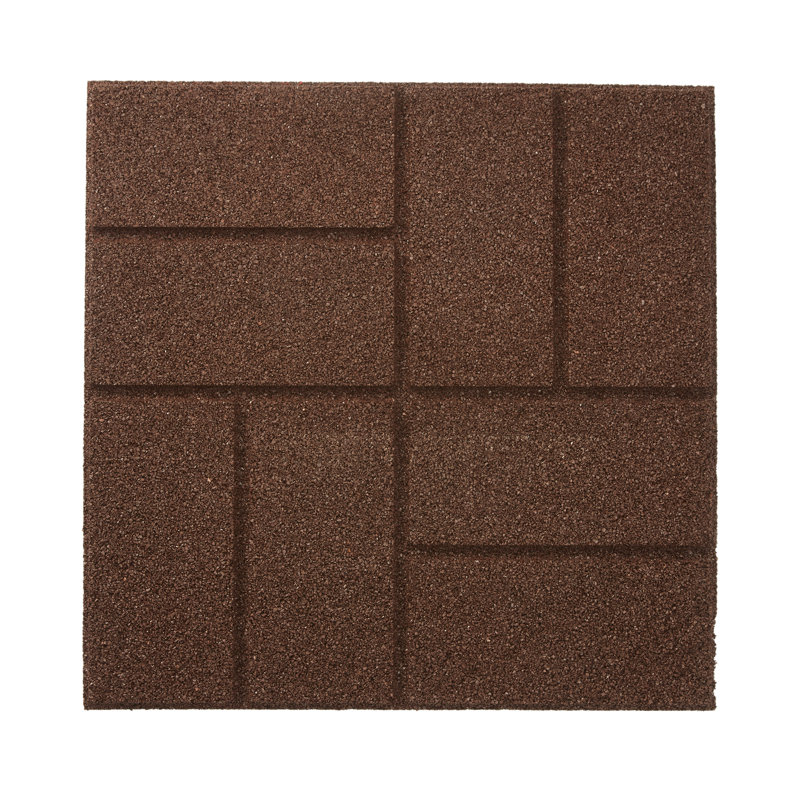 16'' x 16'' Composite Paving Stone, Brown
