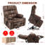Fauteuil inclinable électrique à double moteur extra large de 101 cm (39,8 po) avec massage et chauffage, coussin lombaire-1574478180