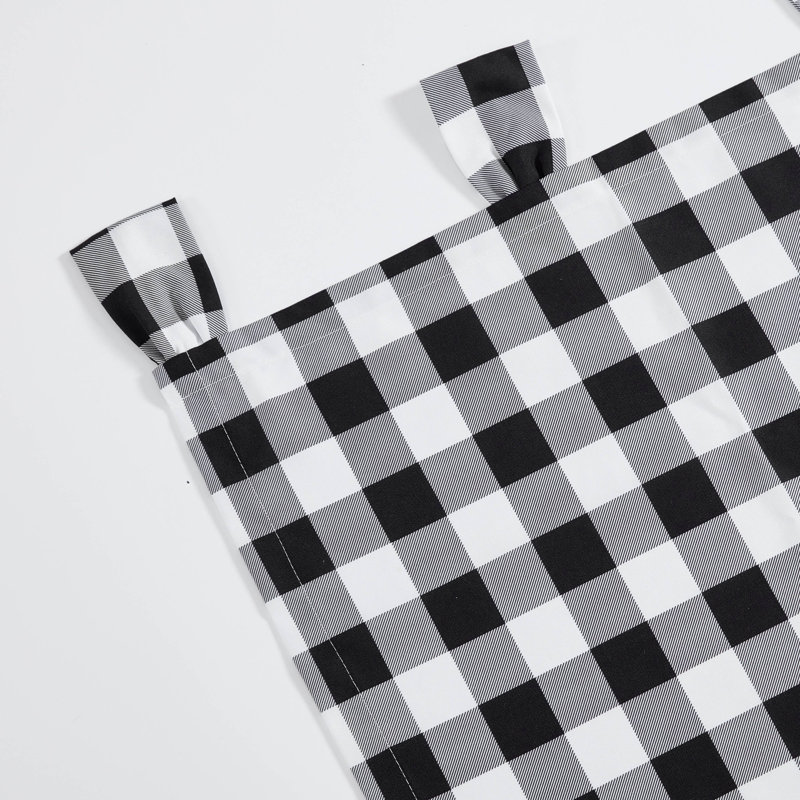 Eddie Bauer Mountain Plaid Tab Top Window Valance, Black