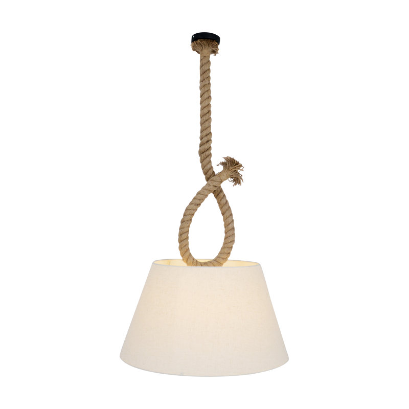 Rope 1 - Light LED Drum Pendant