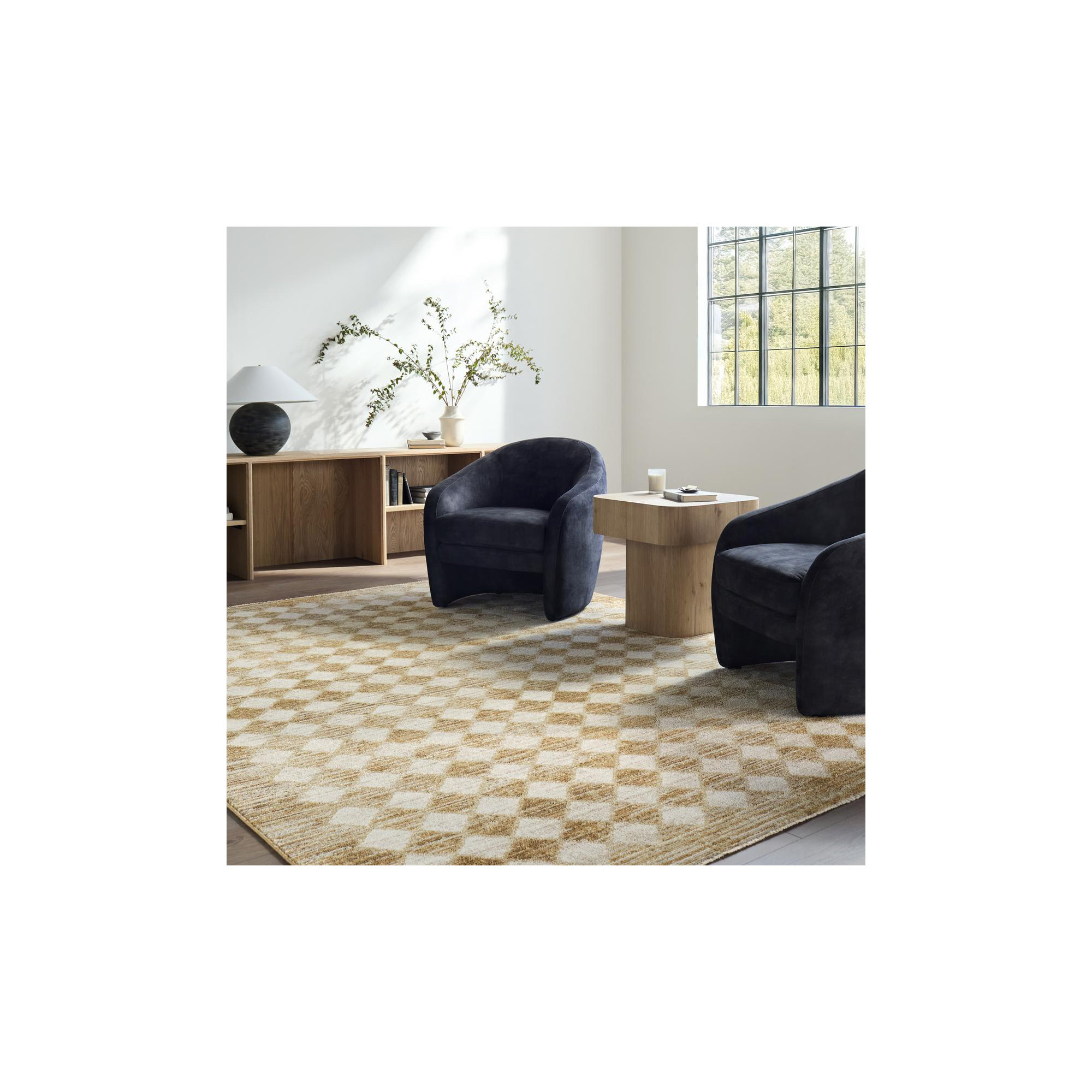 Galey Alix x Livabliss Myrtle Avenue V Indoor Machine Woven Area Rug, Rectangle 7'10" x 10'2"