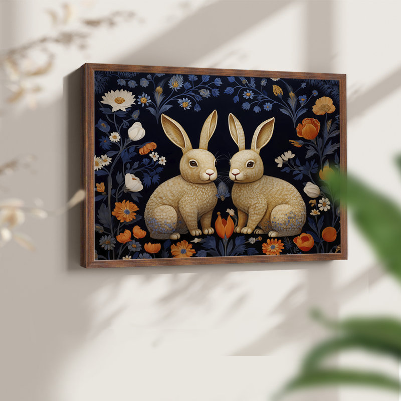 Faune - XXXI - Reproduction encadrée - Restickable, H 11 po x l 14 po, Noyer