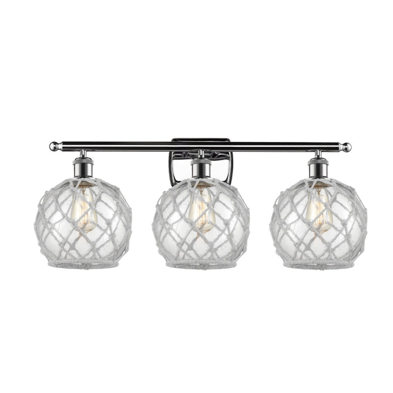 Éclairage pour salle de bain 3 lumières à intensité variable Appling, Ampoule incandescente rétro de 60 watts, Chrome poli