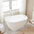 55.3" X 28.3" Freestanding Soaking Bathtub-86772438