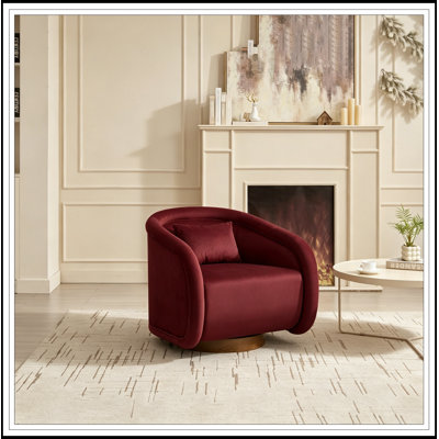 Fauteuil d'appoint pivotant avec assise rembourrée