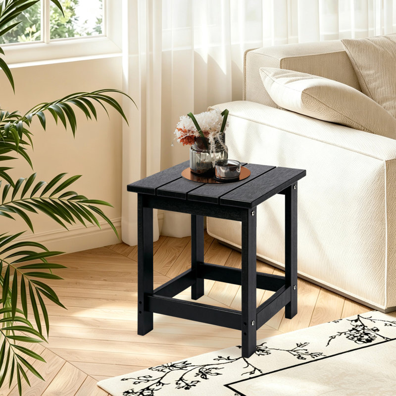 Table d'appoint extérieure Denarrius Adirondack, table de patio en PEHD facile d'entretien et résistante aux intempéries