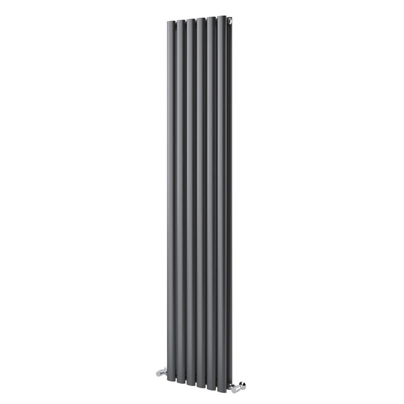 Vertical Flat Panel Radiators, Grey, 1200mm H x 472mm W
