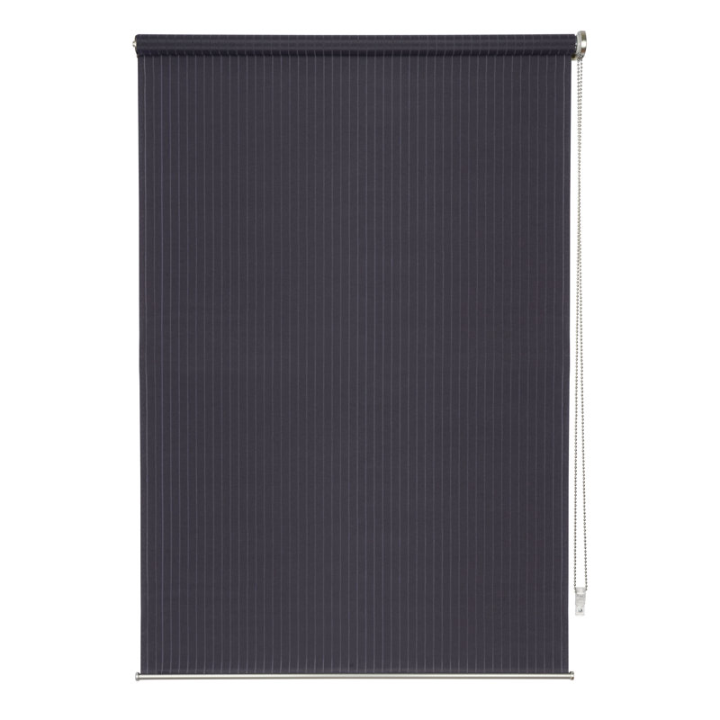 Trend Room Darkening Roller Blind, Stripe Grey, 160 cm L x 120 cm W