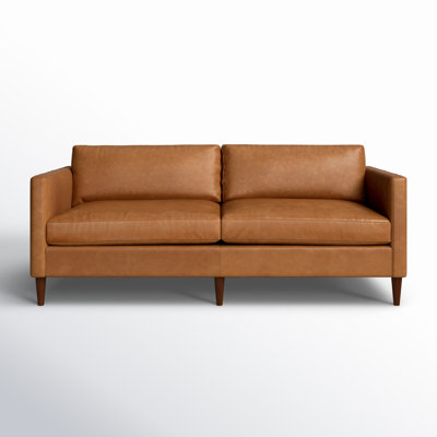 Clifford 87" Genuine Leather Custom Sofa by AllModern