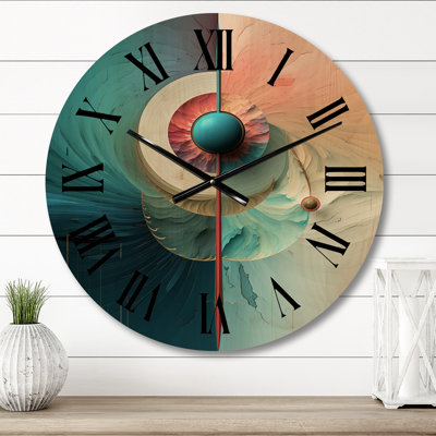 Horloge murale géométrique géométrique surdimensionnée abstraite rétro II