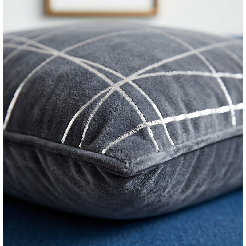 Coussin Contemporary, Gris / argent