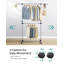 Adjustable Rolling Clothing Rack